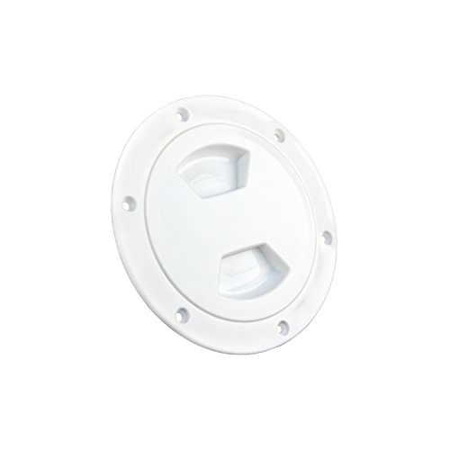 Picture of JR Products 31025 5" RV Access Deck Plate White Lockable