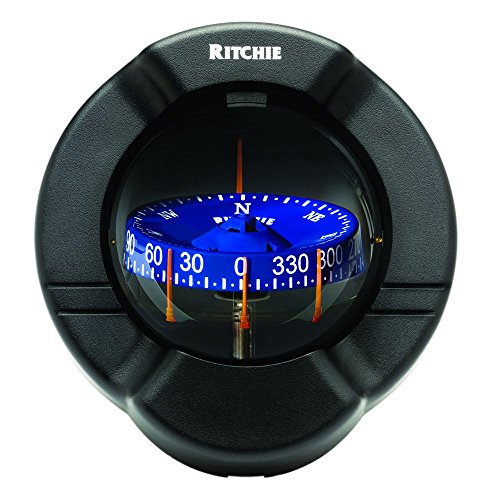 Ritchie Navigation SS-PR2 Supersport Powerboat Compass 3.75" Black Flush Mount