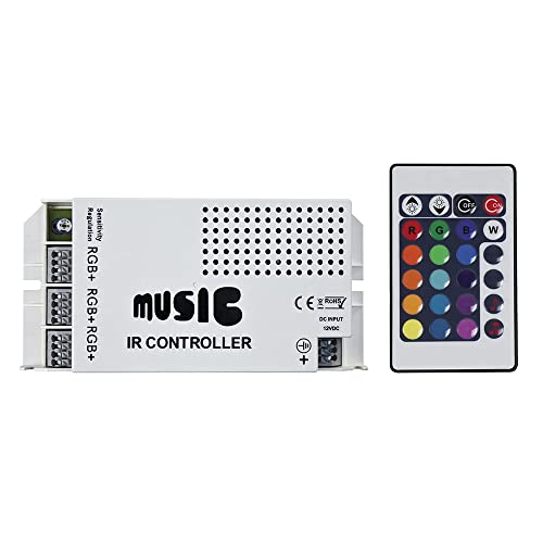 HEISE LED Lighting Systems HE-RGBSAC-1 Sound Activated RGB Controller with IR Remote