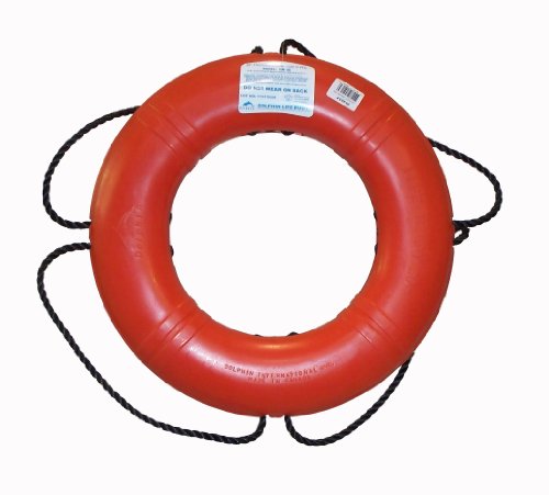 Dock Edge DE55243F Dolphin Hardshell Life Ring Buoy USCG Approved