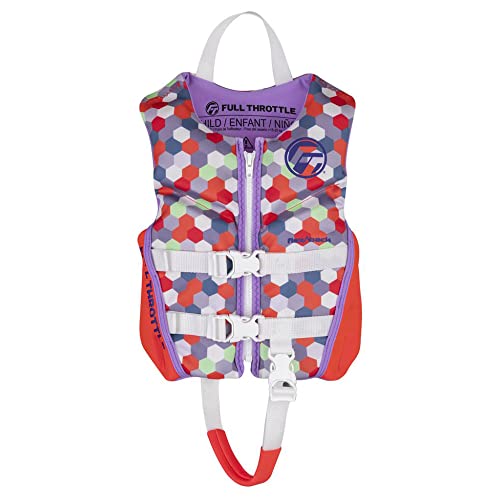 Full Throttle 142500-105-001-22 Rapid Dry Flex Back Child Life Vest Pink