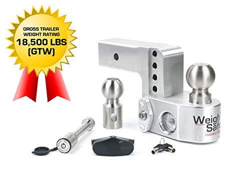 Picture of Weigh Safe WS4-2.5-KA 4" Drop Hitch 2.5" Receiver Adjustable Ball Mount with Built-In Scale