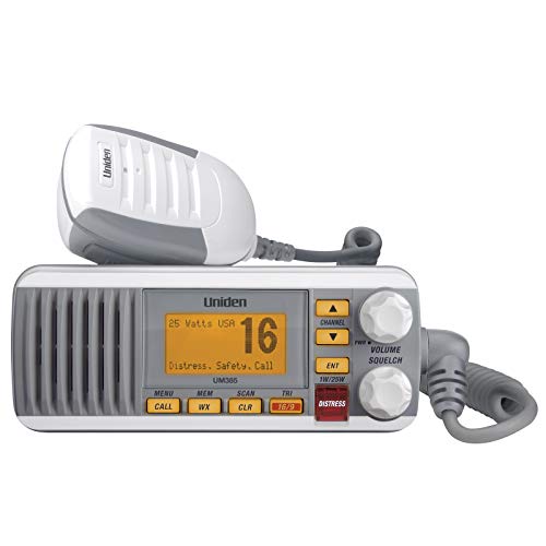 Uniden UM385 25W Fixed Mount VHF Marine Radio with DSC White