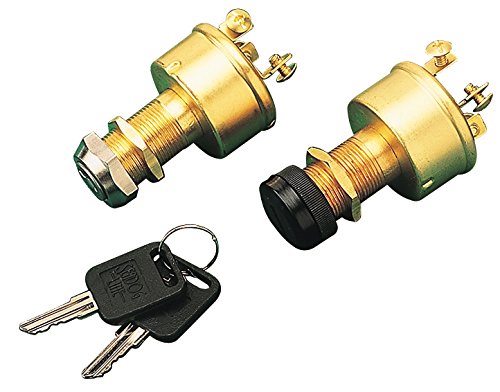 Sea-Dog Line 420350-1 Brass 3-Position Marine Key Switch