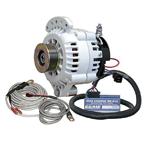 Balmar 621-VUP-MC-120-K6 Marine Alternator Kit 120A 12V with MC-614 Regulator K6 Serpentine Pulley