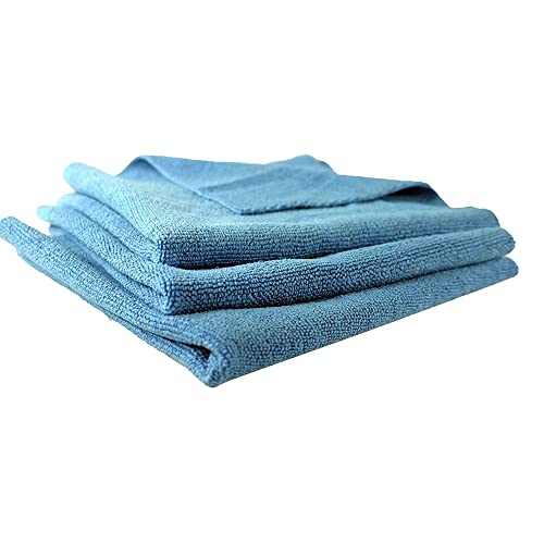Presta 800136CS Ultra Soft Edgeless Microfiber Cloth 16x16 in Blue 5-Pack