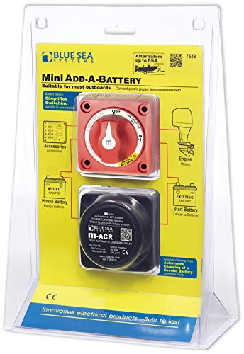 Blue Sea Systems 7649003 Mini Add-A-Battery Kit with m-Series Switch and ACR