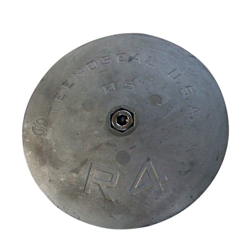 Tecnoseal R4AL Aluminum Rudder Anode 5 Inch Diameter