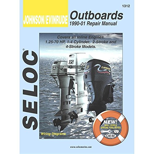 Sierra 18-01312 Seloc Marine Repair Manual for Johnson/Evinrude Outboards 1990-2001