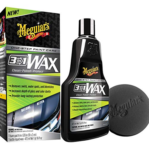 Meguiars G191016 3-in-1 Cleaner Wax 16 oz Liquid Polish Protectant