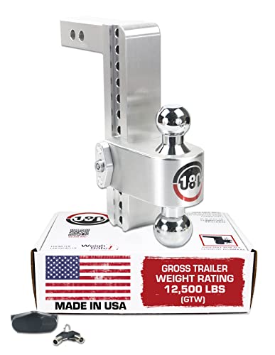 Picture of Weigh Safe CTB102 Adjustable Trailer Hitch Ball Mount Drop Receiver - 10 2