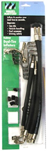 Wlm 8007 Air Mount Dual Tire Inflator Kit - 2 Hose Hand Hole Mount for 16-19.5 Inch Dually Wheels