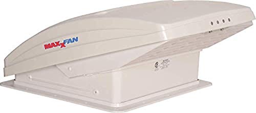 MAXXAIR VENT 0007000K MaxxFan Deluxe RV Roof Vent with Remote and White Lid