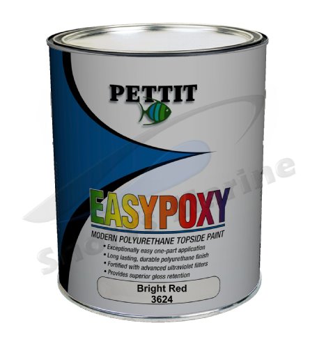 Pettit Paint 1362408 EZ-Poxy Polyurethane Topside Finish Bright Red Quart