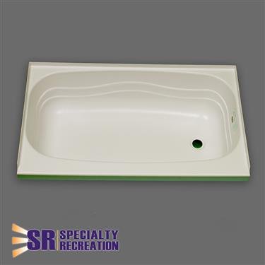 Specialty Recreation BT2440PR RV Bathtub 24x40 Right Hand Drain Parchment