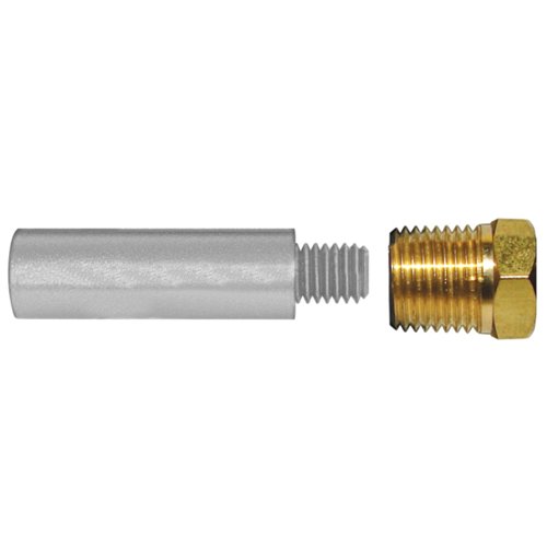 Tecnoseal TEC-E0-C TECNOSEAL E0 PENCIL ZINC W/ BRASS CAP  1-3/4" X 3/8" DIA