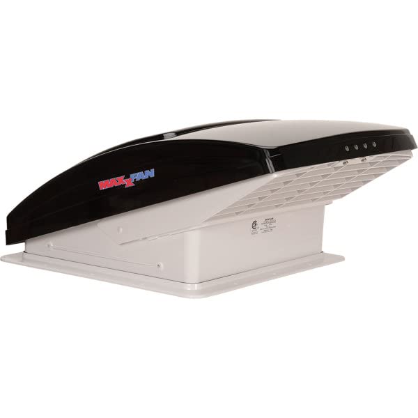 MAXXAIR VENT 0006401K Maxxfan Deluxe Roof Vent Fan with Remote - Smoke