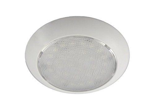 Aqua Signal 16604-7 Round LED Dome Light 5.5" White Housing Warm White/Red No Switch