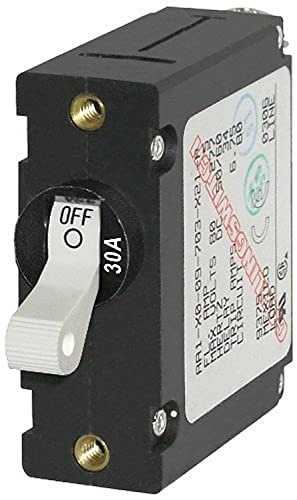 Blue Sea Systems 7222BSS 30A Single Pole Magnetic Circuit Breaker White