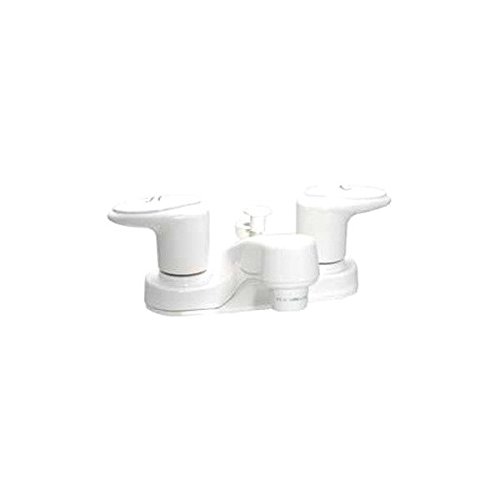 Valterra PF222241 RV Lavatory Faucet with Shower Diverter White Oval 4 Inch