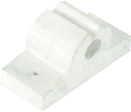 Whitecap Industries 3754WC 1" White Rubber Rod Holder Pair Surface Mount