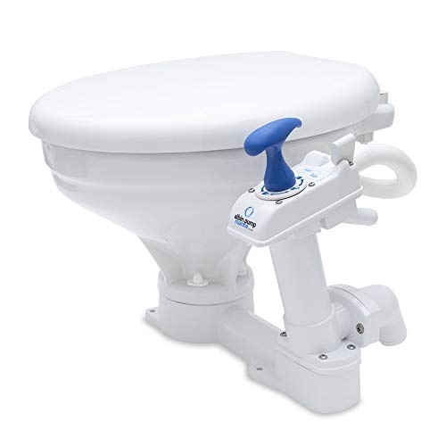 Albin 07-01-002 Manual Marine Toilet with Ceramic Bowl