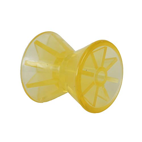 C.E. Smith 29543 Bow Roller Yellow PVC 4 Inch 1/2 Inch ID