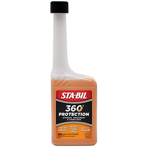 Sta-Bil 22264 360 Protection Ethanol Treatment And Fuel Stabilizer Prevents Corrosion Prevents Ethanol Damage Cleans Entire Fuel System Treats 50 Gallons, 10 Fl. Oz.