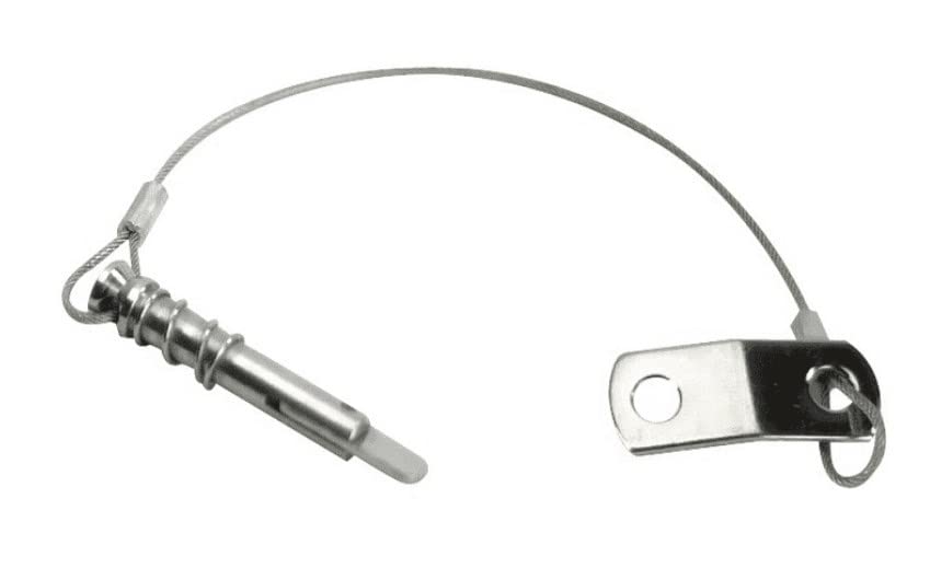 Whitecap Industries S-1021C Quick Release Pin 1/4" x 1" Stainless Steel with Lanyard