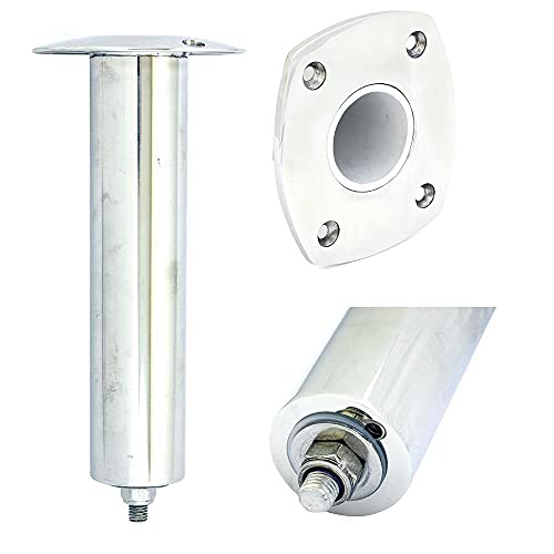 Tigress 88522SM Swivel Base Gunnel Rod Holder with 0° Rectangular Head, 10-1/2 Inch