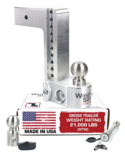 Picture of Weigh Safe WS10-3-KA Adjustable Ball Mount 10" Drop 3" Shank Built-In Scale