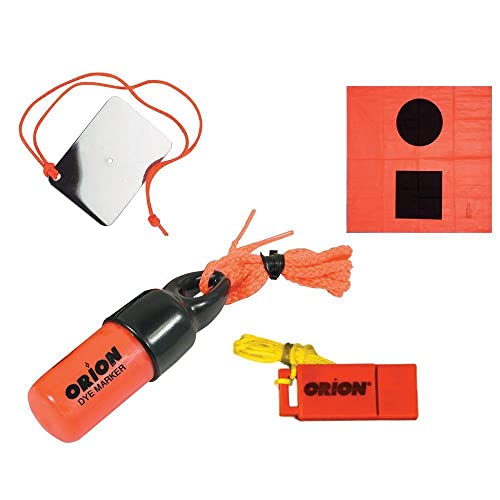 Orion 619 Marine Signaling Safety Kit - Flag, Mirror, Dye Marker & Whistle