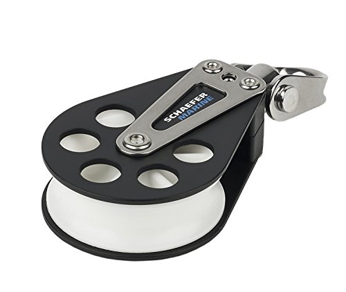 Schaefer Marine 704-05 Single 7 Series Block 60mm Aluminum Cheeks Delrin Sheave