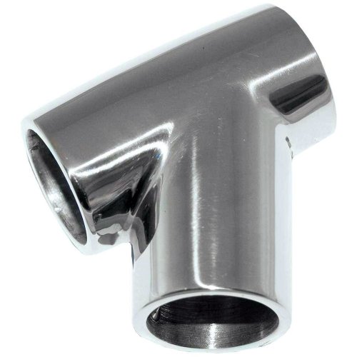 Whitecap Industries 6093C Stainless Steel 60 Degree Universal Tee 7/8"