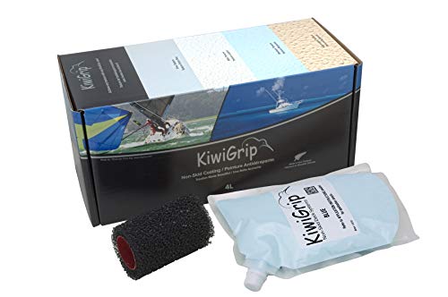 Kiwi KG-4BL-PR KiwiGrip Non-Skid Deck Coating Blue 4 Liter with Roller
