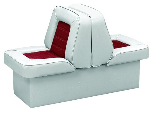 Wise Seating 8WD505P-1-661 Deluxe Series Bucket Style Lounge Seat, Grey/red