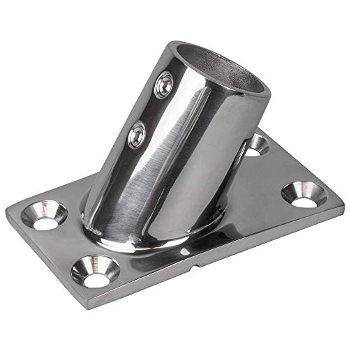 Sea-Dog Line 281601-1 Rectangular Rail Base 60° Stainless Steel 1 Inch