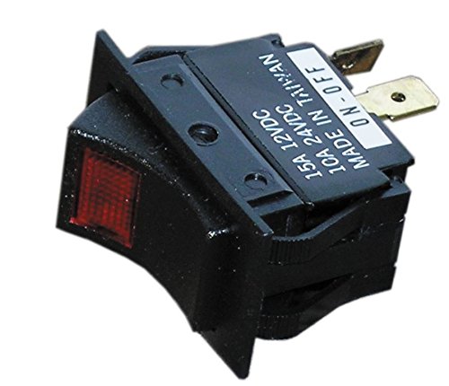 Whitecap Industries S-8047C Black Rocker Switch On-Off-On 12V 15A