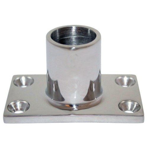 Whitecap Industries 6141C 90 Degree Rectangular Base Rail Fitting 1" OD Stainless Steel