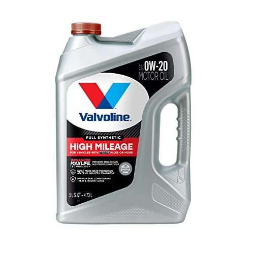 Picture of Valvoline 881168 Full Synthetic High Mileage SAE 0W-20 Motor Oil 5 Quart