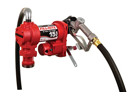 Fill-Rite FR1210H 12V DC Fuel Transfer Pump 15 GPM with Hose and Manual Nozzle