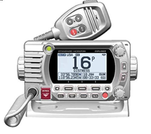 Standard Horizon GX1800GW Explorer VHF Marine Radio with Built-In GPS 25W White