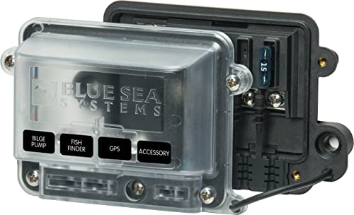 Blue Sea Systems 5056 ST Blade Water Resistant Fuse Block with Cover
