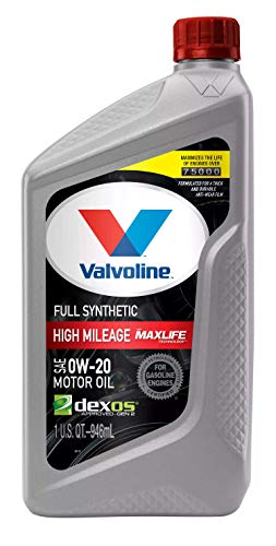 Picture of Valvoline 852400 Full Synthetic High Mileage SAE 0W-20 Motor Oil 1 Quart