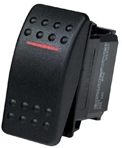 Whitecap Industries S7059C Contura Rocker Switch On-Off-On 20A 12V with Safety Cover