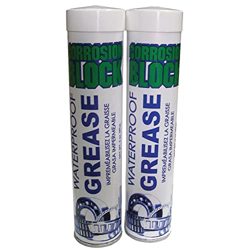 Corrosion Block 25003 High Performance Waterproof Grease 3oz Cartridges 2-Pack