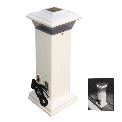 Dock Edge DE96250F Cleatlite Solar Dock Light with Stainless Steel Mooring Cleat 12 Inch