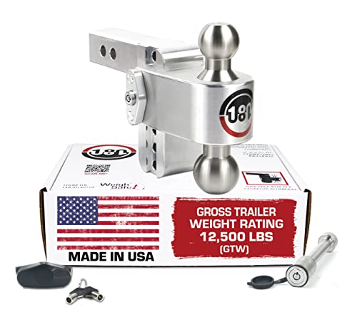 Weigh Safe LTB42KA Adjustable Ball Mount 4" Drop 2" Receiver 12,500 GTW