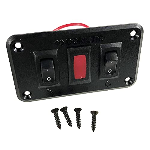 Atwood Mobile 9108873707 Dual Panel Water Heater Switch Kit Black 12V