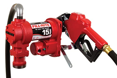 Fill-Rite FR1210HA 12V DC Fuel Transfer Pump 15 GPM with Hose and Auto Nozzle